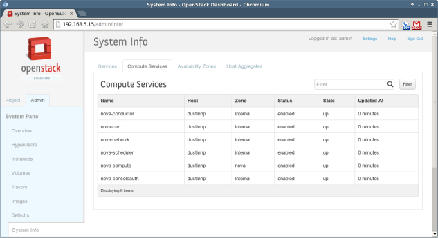 OpenStack - 6 - System Info 2