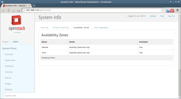 OpenStack - 6 - System Info 1