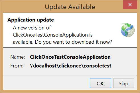ClickOnce - 9 - Update Prompt